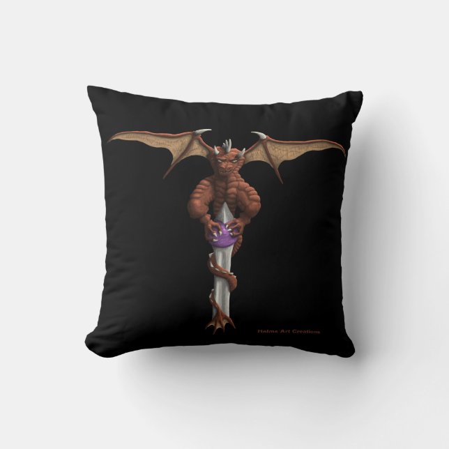 Coussin Image de singe forestier mythique de créature fant (Recto)