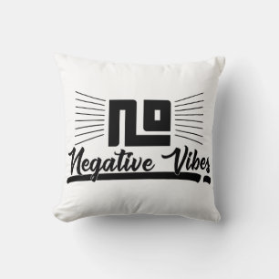 Coussin Image de typographie graphique noir sans vibration