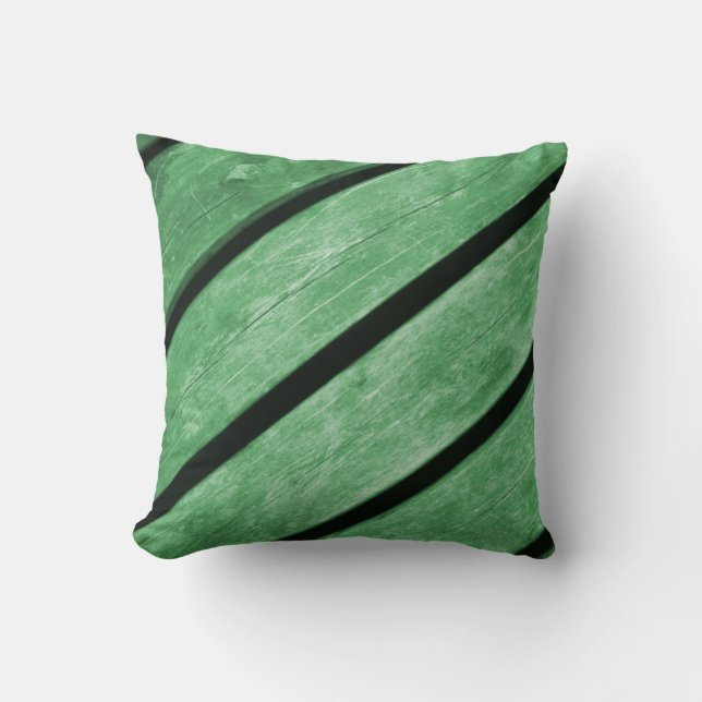 Coussin Image des planches vertes du bois (Recto)