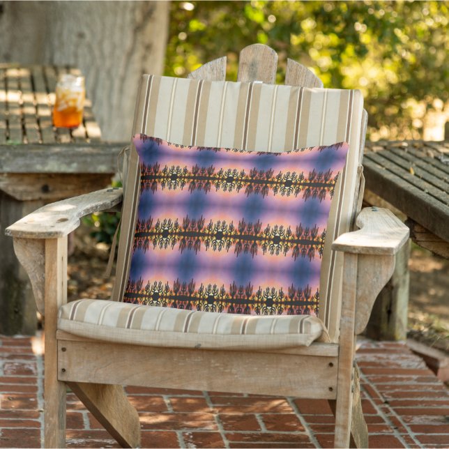 Coussin Image du lever de soleil sur un paysage désertique (Chaise)