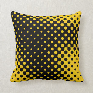 Coussin Image tramée jaune