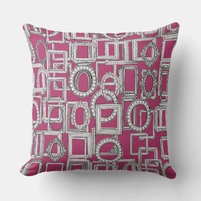 Coussin images beaucoup de rose fuchsia (Recto)
