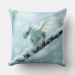 Coussin Imaginaire Bébé blanc mignon Dragon