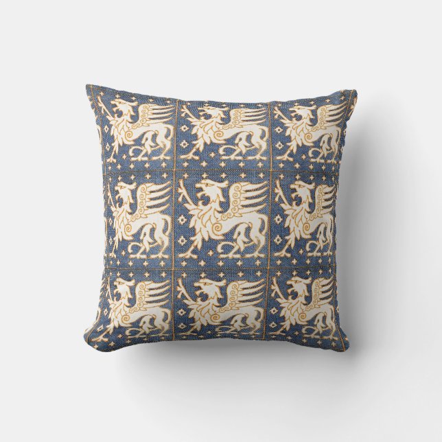 COUSSIN IMAGINAIRE BLANC BLEU GRIFFINS (Recto)