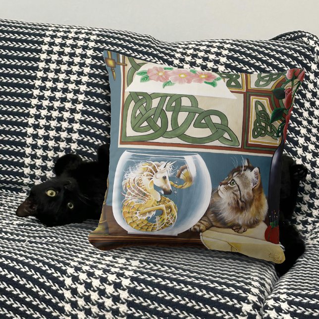 Coussin Imaginaire Cheval de Mer de Chat (Créateur téléchargé)