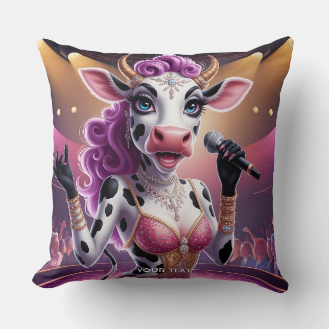 Coussin Imaginaire Cute Superbe Vache Popstar (Recto)