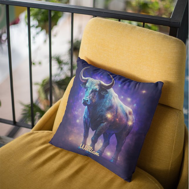 Coussin Imaginaire dim. zodiaque Taurus personnalisé (Créateur téléchargé)