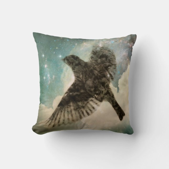 Coussin Imaginaire d'oiseaux céleste (Recto)
