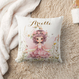 Coussin Imaginaire Fairy fleur sauvage pastel