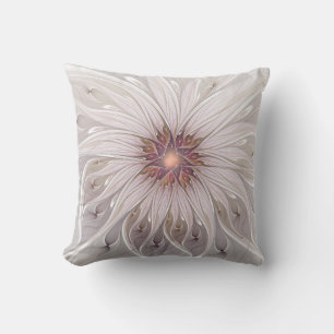 Coussin Imaginaire Floral, Abstraite Fleur Pastel Moderne