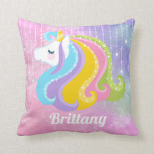 Coussin Imaginaire licorne ajouter nom accueil décor couss