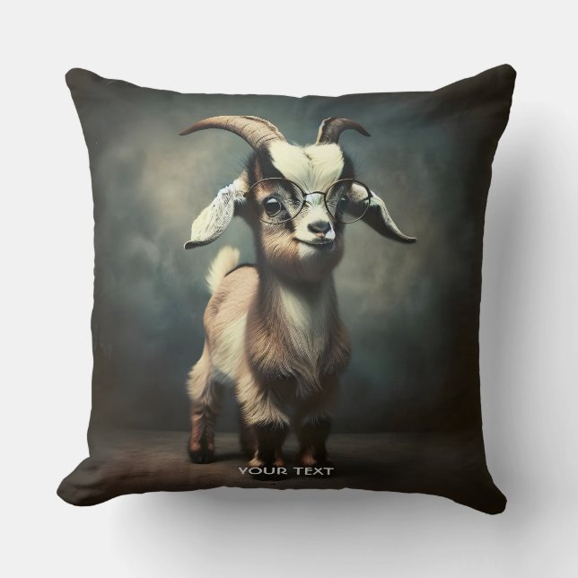 Coussin Imaginaire mignon bébé chèvre (Recto)