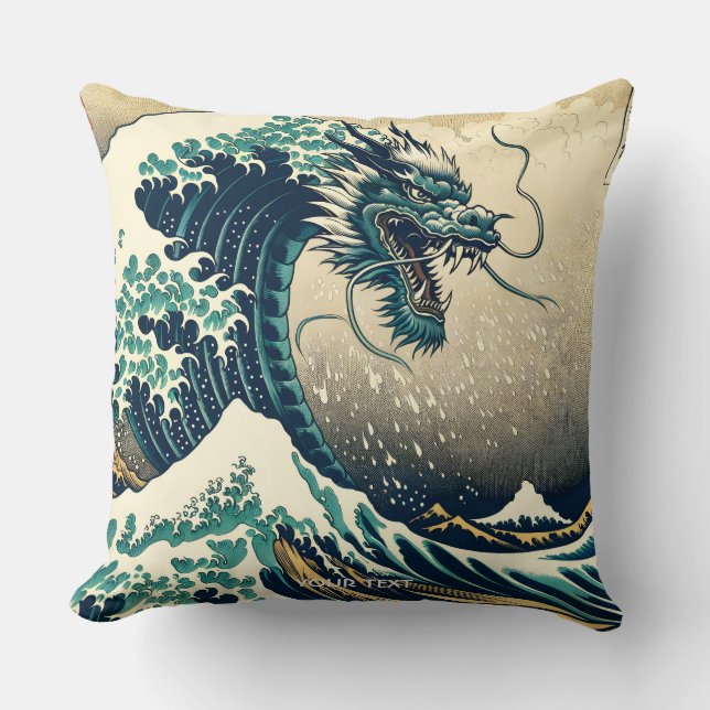 Coussin Imaginaire mignon mythique Dragon japonais (Recto)