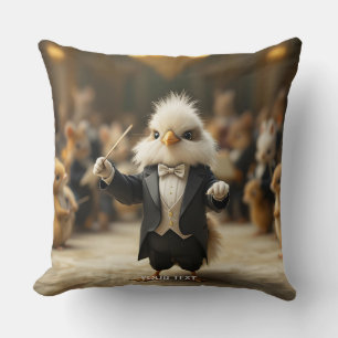 Coussin Imaginaire Mignonne Oiseau Conduit Orchestre