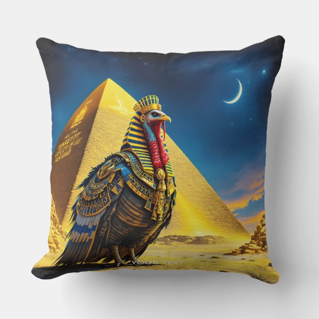 Coussin Imaginaire Pharaon du désert mignon Turquie (Recto)