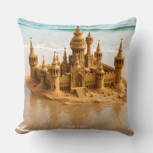 Coussin Imaginaire plage de sable fin Castle (Recto)