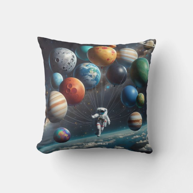 Coussin Imaginaire Planètes mignonnes Astronaute spatial (Recto)