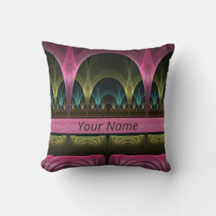 Coussin Imaginaire spécial Abstrait coloré Fractal Nom pro