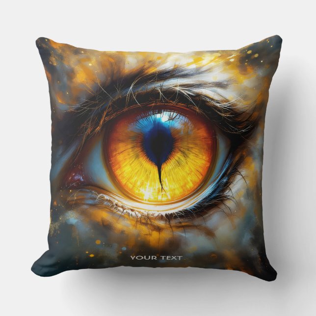 Coussin Imaginaire Tigre mou Oeil orange (Recto)