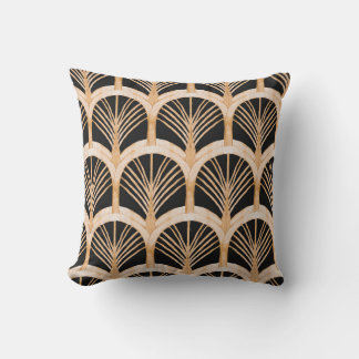 Coussin Imitation or : aquarelle art déco.