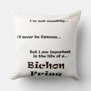 Coussin Important dans la vie d'un Bichon