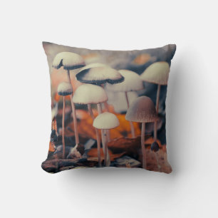 Coussin Impression acrylique de macro champignons