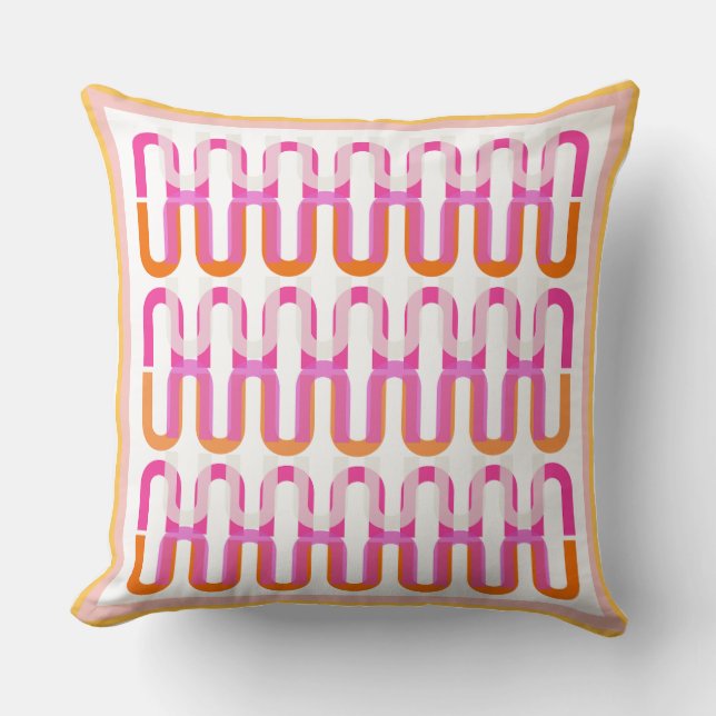 Coussin Impression Art déco aux couleurs vives de l'été (Recto)