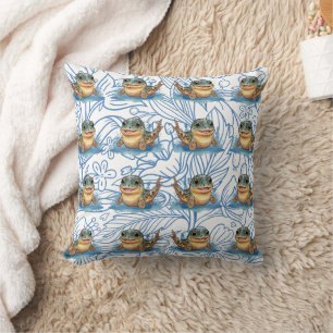 Coussin Impression bleue de Mudskipper Kawaii