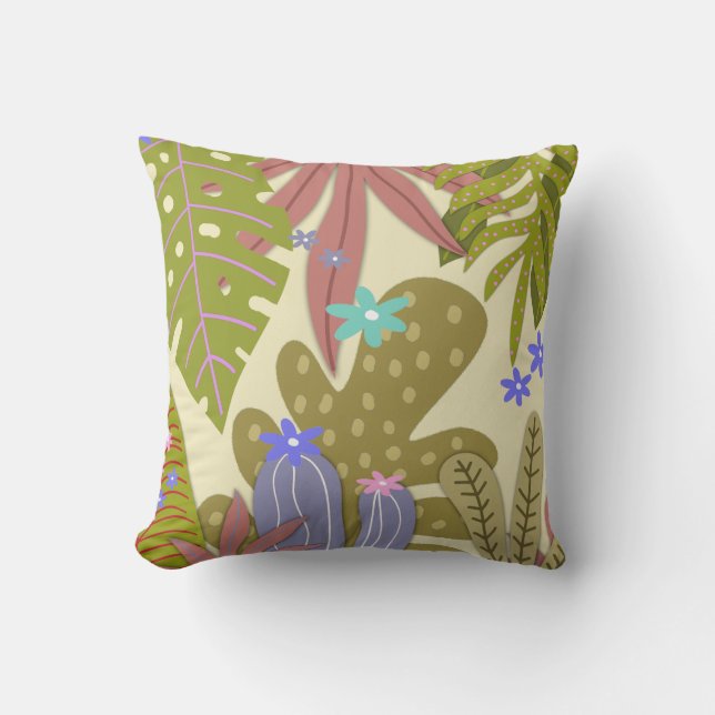 Coussin Impression botanique #7 (Recto)