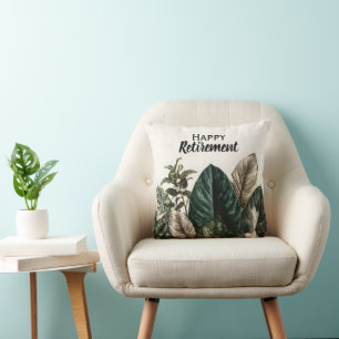 Coussin Impression botanique moderne de Feuilles tropicaux