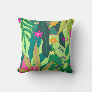 Coussin Impression botanique no 12 Sangria