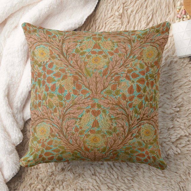 Coussin Impression botanique victorienne de rose et feuill (Couverture)