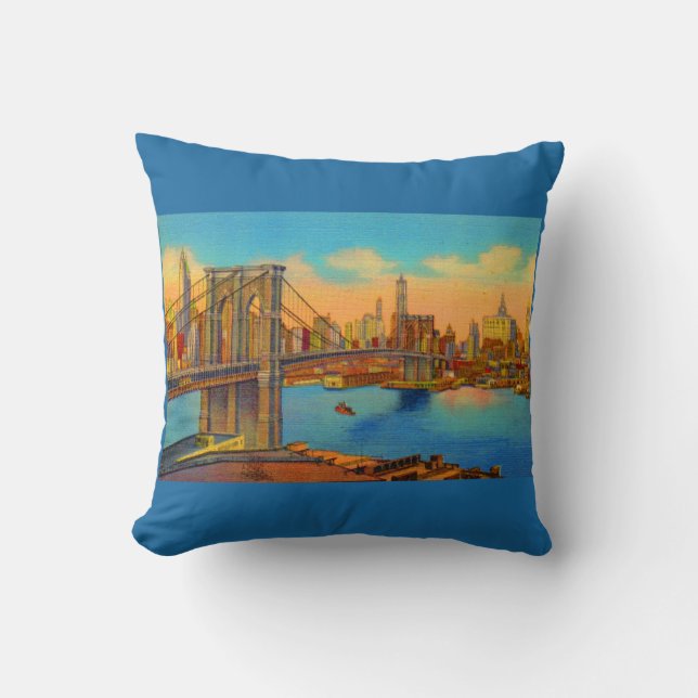Coussin impression Brooklyn Bridge (Recto)