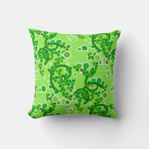 Coussin Impression Confetti Abstrait moderne, Vert citron