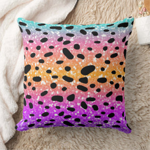 Coussin Impression d'animal coloré et texture de patte