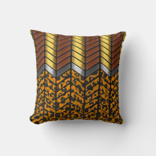 Coussin Impression d'animal léopard chevron zigzag moderne