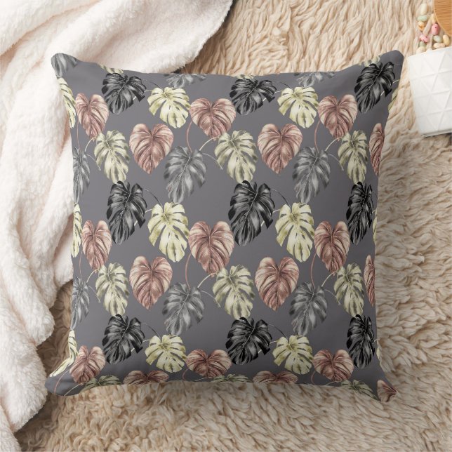 Coussin Impression d'animal tropical et série de verdure D (Couverture)