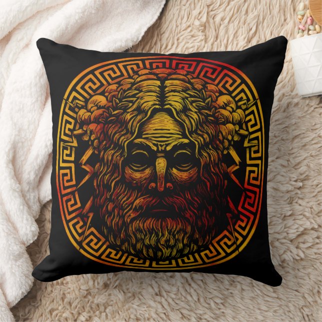 Coussin Impression d'art du bouclier antique de Zeus (Couverture)