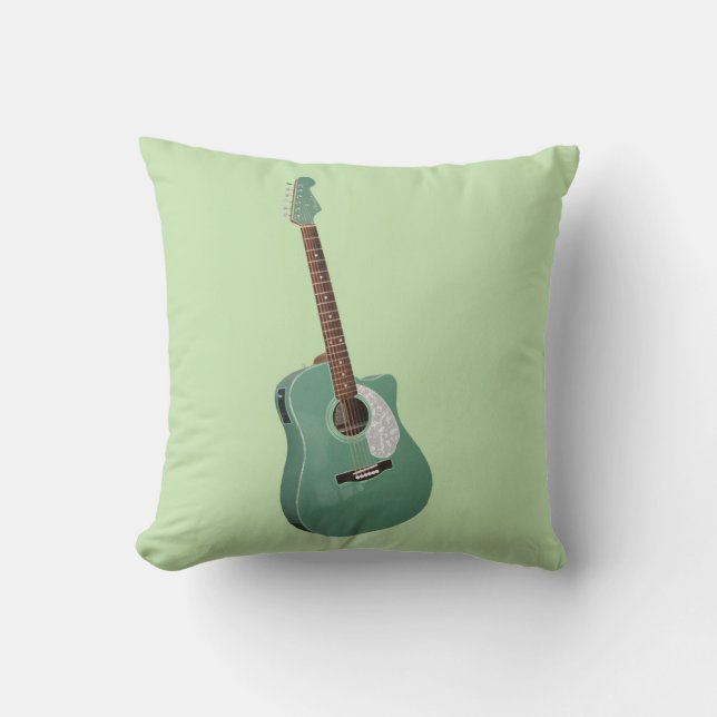 Coussin Impression d'art guitare (Recto)