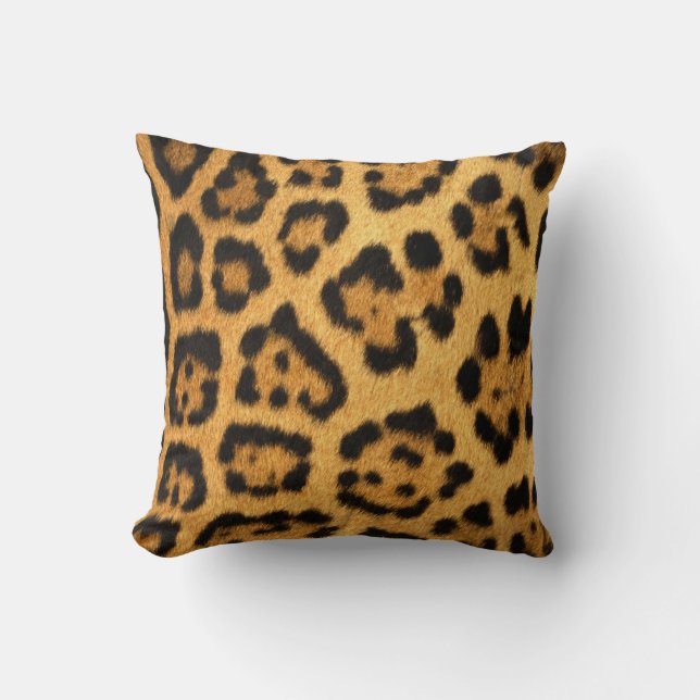 Coussin Impression de fourrure Jaguar (Recto)