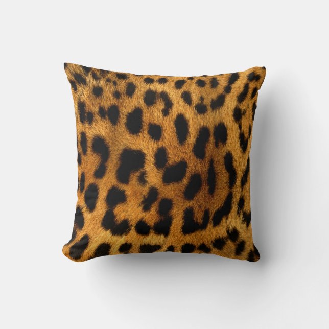 Coussin Impression de fourrure Leopard (Recto)