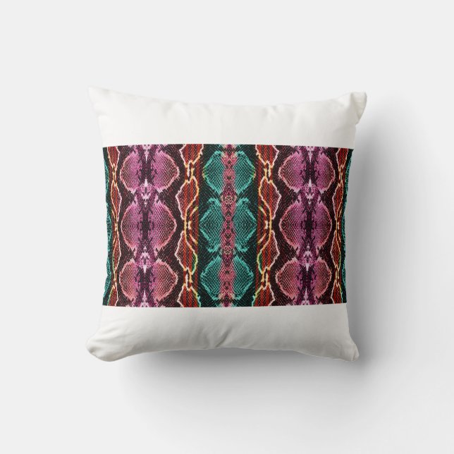 Coussin Impression de la peau de serpent. motif de serpent (Recto)