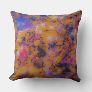 Coussin Impression de la plage, rochers et coquillages