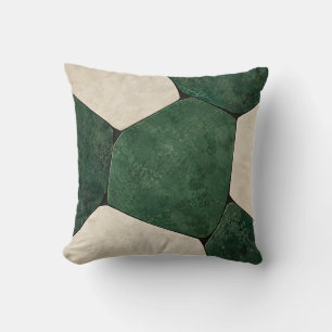 Coussin Impression de mosaïque en pierre d'ivoire émeraude