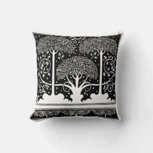 Coussin Impression de motif d'arbre Art Nouveau d'Aubrey B