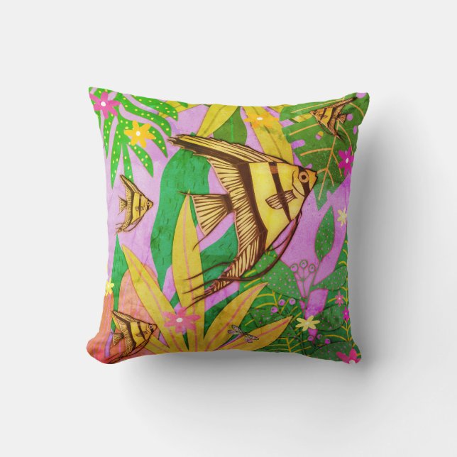 Coussin Impression de poisson ange #2 1974 (Recto)