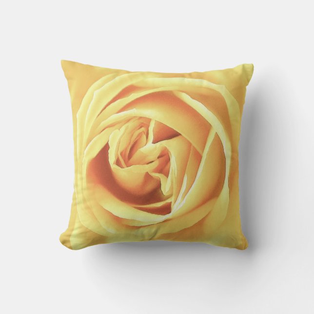 Coussin Impression de rose jaune (Recto)