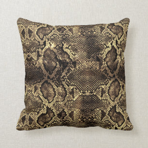 Coussin Impression de serpent Brown