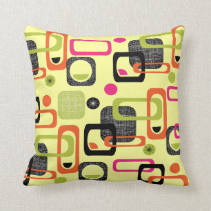 Coussin Impression de structure géométrique de style ré