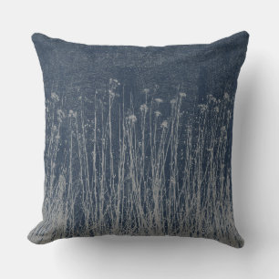 Coussin Impression de toile de jute graphique botanique gr